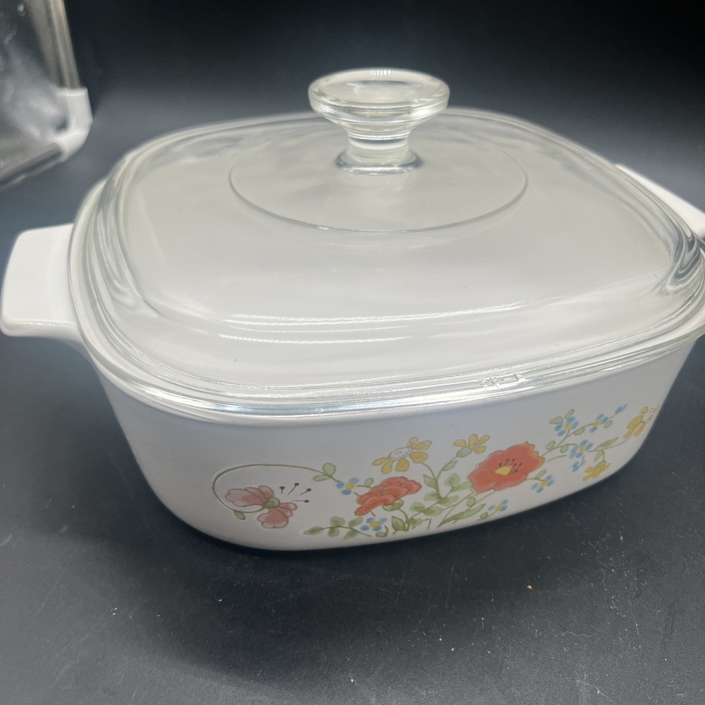 Vintage Corning Ware Wildflower A-2-B 2 Quart Casserole Dish With Lid - Picture 10 of 16
